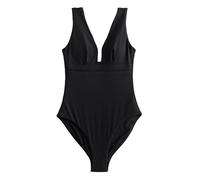 NEXT Femme Maillot de Bain Gainant Remodelant à Encolure Plongeante Noir 42