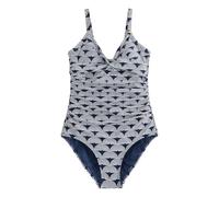 NEXT Femme Maillot de Bain Gainant Remodelant Navy/White Fan Print 52