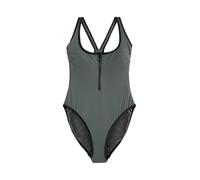 NEXT Femme Maillot de Bain Gainant zippé Effet Ventre Plat Vert Kaki 38