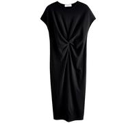 NEXT Femme Robe t-Shirt d’été 100% Coton à Torsade et Manches Courtes Noir 46