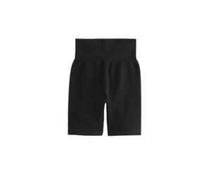NEXT Femme Short Cycliste côtelé à Taille Haute Noir M