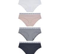 NEXT Femme Shorty avec Logo, Lot de 4 Pink/Blue Stripe 40