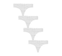 NEXT Femme String en Dentelle, Lot de 4 Blanc 38