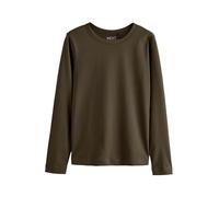 Next Femme T-Shirt 100% Coton à Manches Longues Vert Olive L