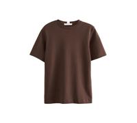 NEXT Femme T-Shirt Ras du Cou épais à Manches Courtes Marron Chocolat 36