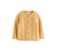NEXT Fille Cardigan en Grosse Maille Jaune Ocre 2 Ans-3 Ans