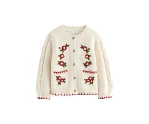 NEXT Fille Cardigan imprimé Floral Écru 2 Ans-3 Ans