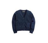NEXT Fille Cardigan pour l'école en Coton Majoritaire avec Poche et nœud | Fermeture boutonnée, Col en V, Manches longues, Poches plaquées avec nœud