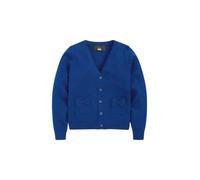 NEXT Fille Cardigan pour l'école en Coton Majoritaire avec Poche et nœud | Fermeture boutonnée, Col en V, Manches longues, Poches plaquées avec nœud