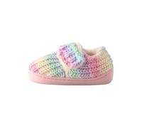 Next Fille Chaussons Confortables doublés à Semelle Cuvette Multi Knitted Rainbow 28