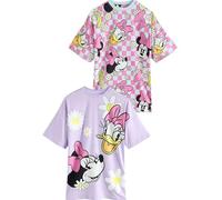 Next Chemise de nuit 'Minnie Mouse' bleu pastel / jaune / lilas / rose clair, Taille 140