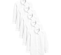 NEXT Fille Chemise d'école Standard habillée à Manches Longues, Lot de 5 Blanc 15 Ans