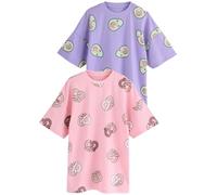 NEXT Fille Chemises de Nuit, Lot de 2 Pink/Purple Avocado Print 12 Ans