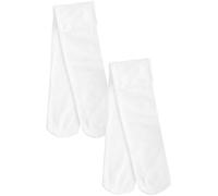 NEXT Fille Collants d'école 80 deniers longueur standard, lot de 2 paires Blanc 5 Ans-6 Ans