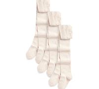 NEXT Fille Collants pour l'école en coton majoritaire, lot de 3 Oatmeal 9 Ans-10 Ans