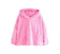 Next Fille Couverture à Capuche Courte en Polaire Jacquard à Motif Smiley Rose 14 Ans