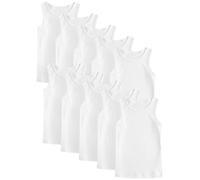 NEXT Fille Débardeur 100% coton, lot de 10 Blanc 2 Ans-3 Ans