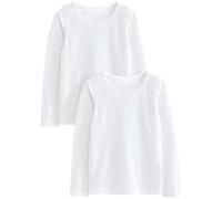 Next Fille Débardeur à manches longues, lot de 2 Blanc 2-3 Ans