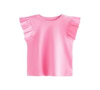NEXT Fille Débardeur côtelé avec volants aux épaules | Coupe standard