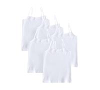 NEXT Fille Débardeurs à Bretelles élastiques, Lot de 5 Blanc 2 Ans-3 Ans