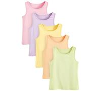 NEXT Fille Débardeurs, Lot de 5 Pastel Multicolore 3 Ans-4 Ans