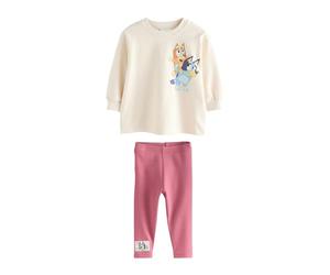 NEXT Fille Ensemble avec haut à manches longues Bluey et legging Ecru White 2 Ans-3 Ans