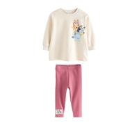 NEXT Fille Ensemble avec haut à manches longues Bluey et legging Ecru White 4 Ans-5 Ans