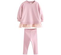 NEXT Fille Ensemble avec haut à manches longues et legging Rose 5 Ans