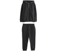 Next Fille Ensemble d'école style sport sweat à capuche zippé et pantalon de jogging Noir 8 Ans