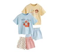 NEXT Fille Ensemble short et haut, lot de 2 Blue/Yellow 4 Ans-5 Ans