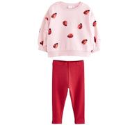 NEXT Fille Ensemble sweat et legging Pink/Red Ladybird 5 Ans
