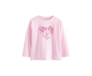 NEXT Fille Haut à Sequins et Manches Longues Pink Heart 6 Ans