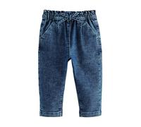 NEXT Fille Jean avec Taille à Nouer | Coupe standard, Taille mi-haute, Fermeture boutonnée