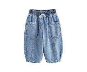 NEXT Fille Jean Bouffant 100% Coton Jean Bleu Moyen 18 Mois-24 Mois