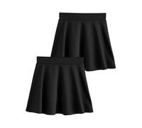 NEXT Fille Jupe Short à Enfiler en Jersey Stretch, Lot de 2 Noir 12 Ans