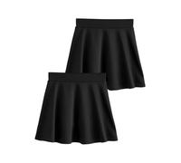 NEXT Fille Jupe Short à Enfiler en Jersey Stretch, Lot de 2 Noir 13 Ans