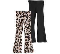 NEXT Fille Legging côtelé évasé, Lot de 2 Animal 9 Ans