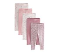 NEXT Fille Legging côtelé, Lot de 5 | Coupe standard, Taille mi-haute