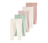 NEXT Fille Legging côtelé, Lot de 5 Floral 2 Ans-3 Ans