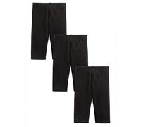 NEXT Fille Legging Court, Lot de 3 Noir 6 Ans