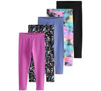 NEXT Fille Legging, Lot de 5 Black Pink Multi Splat 4 Ans