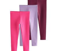 NEXT Fille Legging Standard, Lot de 3 Pink/Lilac/Berry 4 Ans