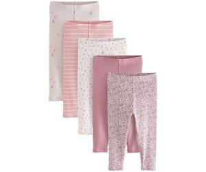 NEXT Fille Leggings côtelés, Lot de 5 Rose 18 Mois-24 Mois