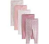 NEXT Fille Leggings côtelés, Lot de 5 Rose 6 Ans