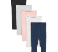 NEXT Fille Leggings en Coton, Lot de 5 Multi-Couleurs 4 Ans