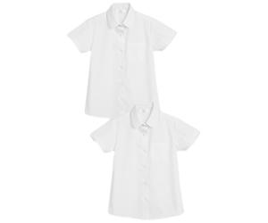 NEXT Fille Lot de 2 Chemises à Manches Courtes et col Arrondi Blanc 13 Ans