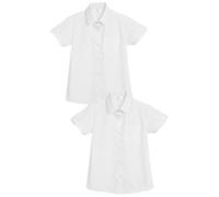 NEXT Fille Lot de 2 Chemises à Manches Courtes et col Arrondi Blanc 9 Ans