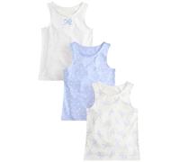 NEXT Fille Lot de 3 débardeurs imprimés Bleu 11 Ans-12 Ans