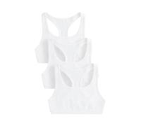 NEXT Fille Lot de 3 Hauts Courts à Dos Nageur Blanc 9 Ans-10 Ans