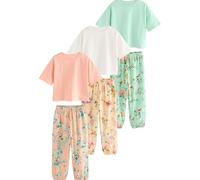 NEXT Fille Lot de 3 Pyjamas à Fleurs Rose/Bleu 11 Ans